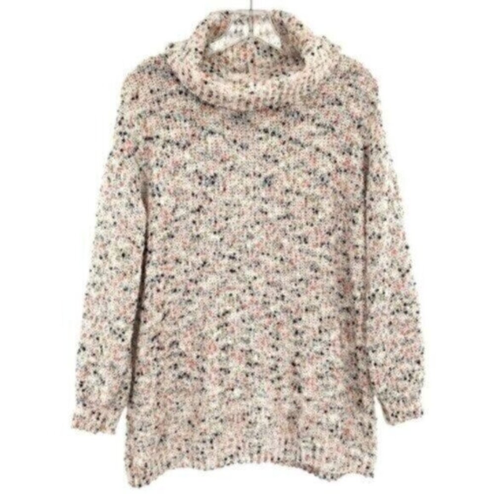 Anthropologie Moon & Madison Woman's Chunky Oversized Long Confetti Knit Sweater